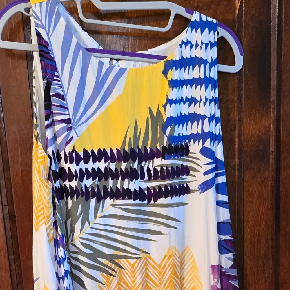 Chico Tie-Back Collage Print Trapeze Dress